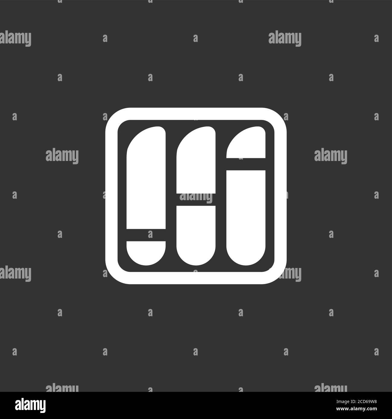 simple abstract square geometric logo vector Stock Vector