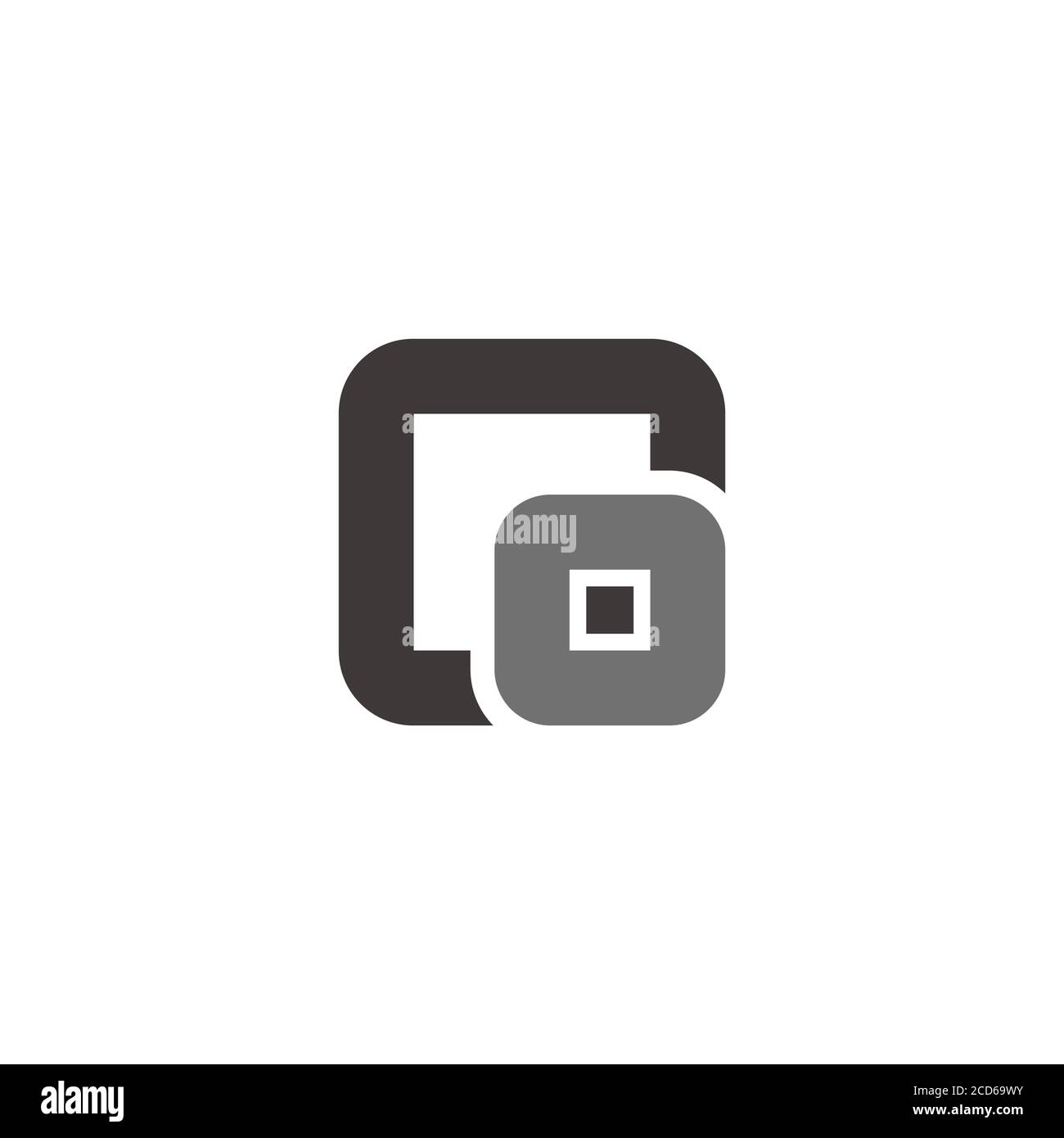 abstract square stripes box symbol logo vector Stock Vector