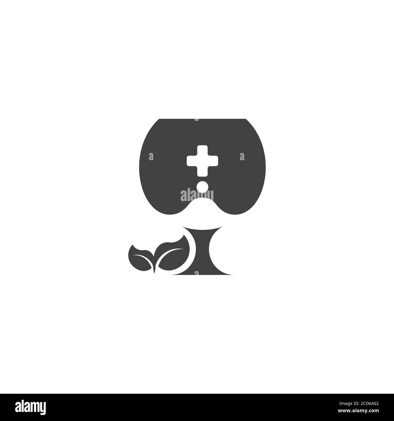 leaf glass herbal drink water symbol logo vector Stock Vector Image ...