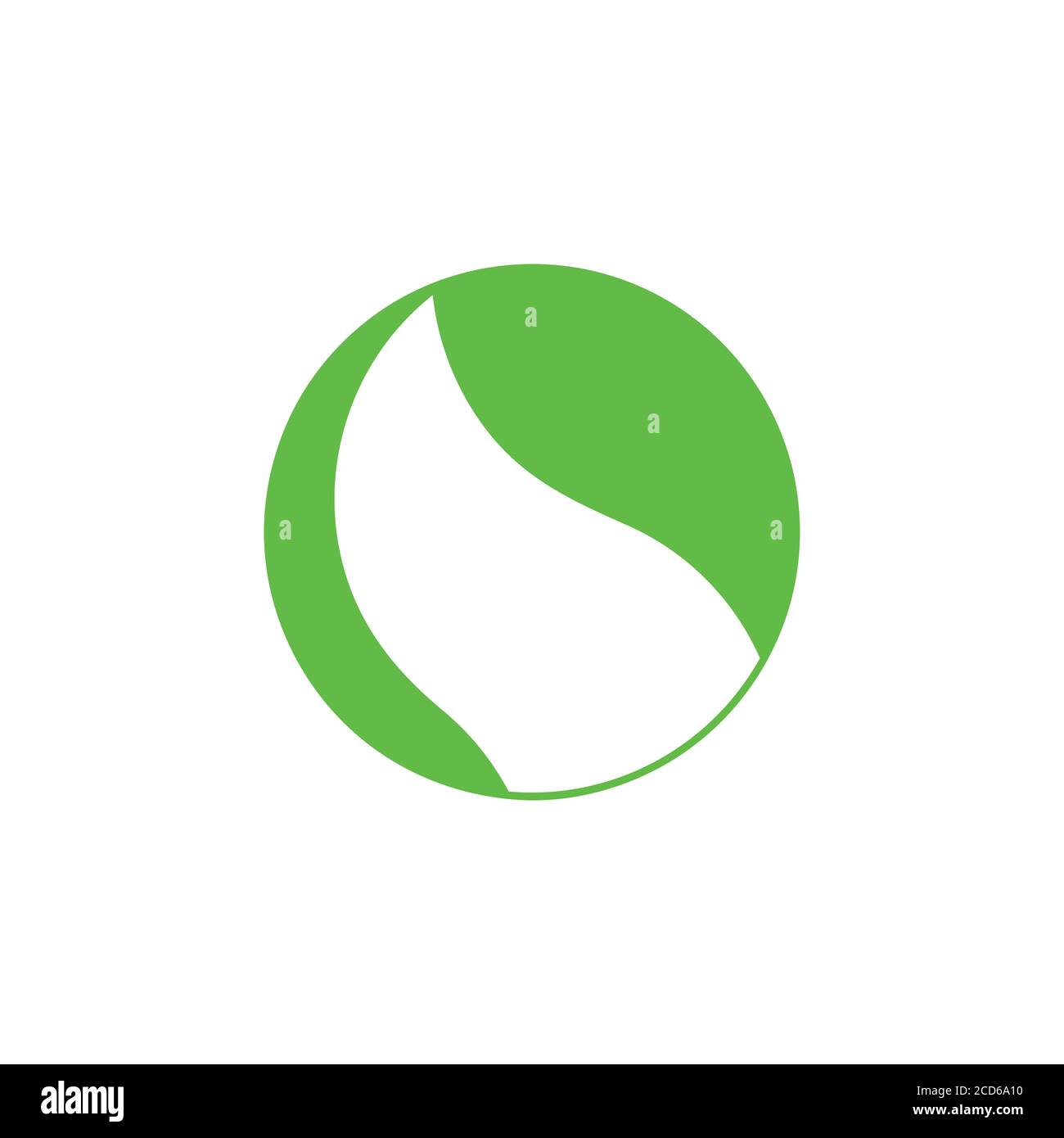circle geometric abstract leaf simple logo vector Stock Vector