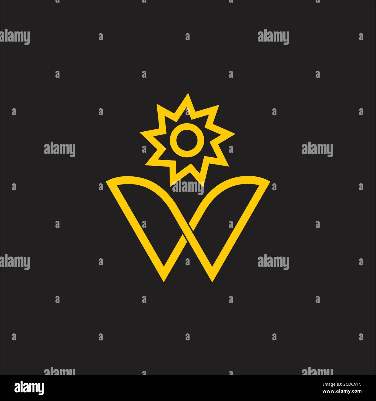letter w sun flower logo vector Stock Vector Image & Art - Alamy