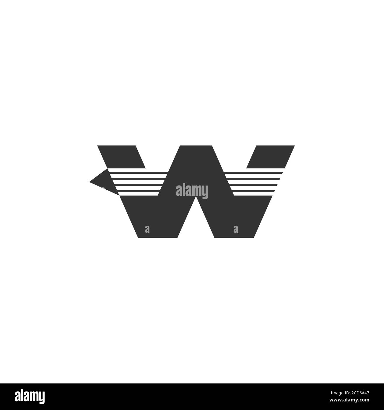 Letter w arrow logo Black and White Stock Photos & Images - Alamy