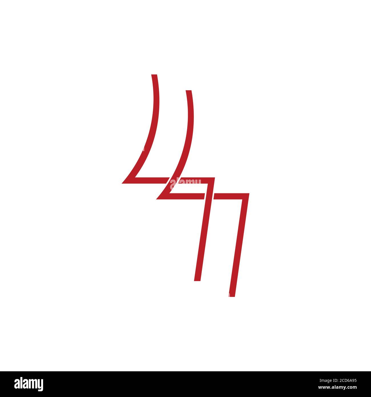 number 44 four linked overlapping line design vector Stock Vector