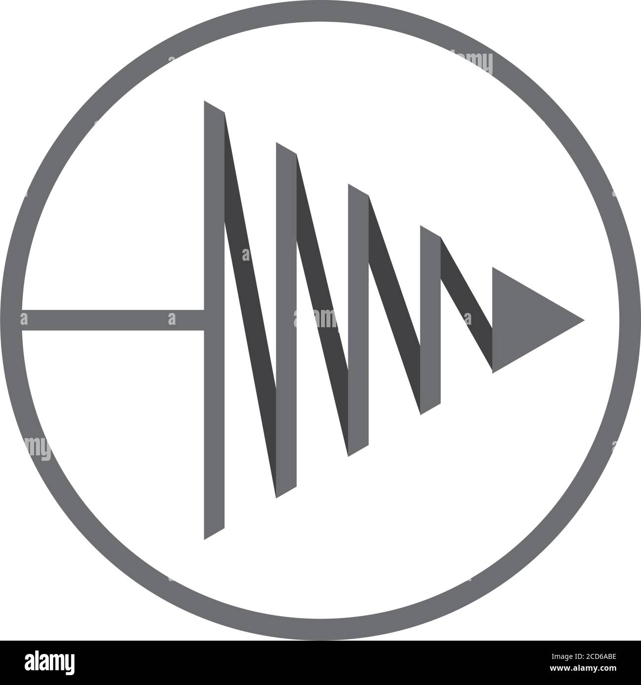 triangle circle ribbon shadow 3d logo vector Stock Vector Image & Art ...