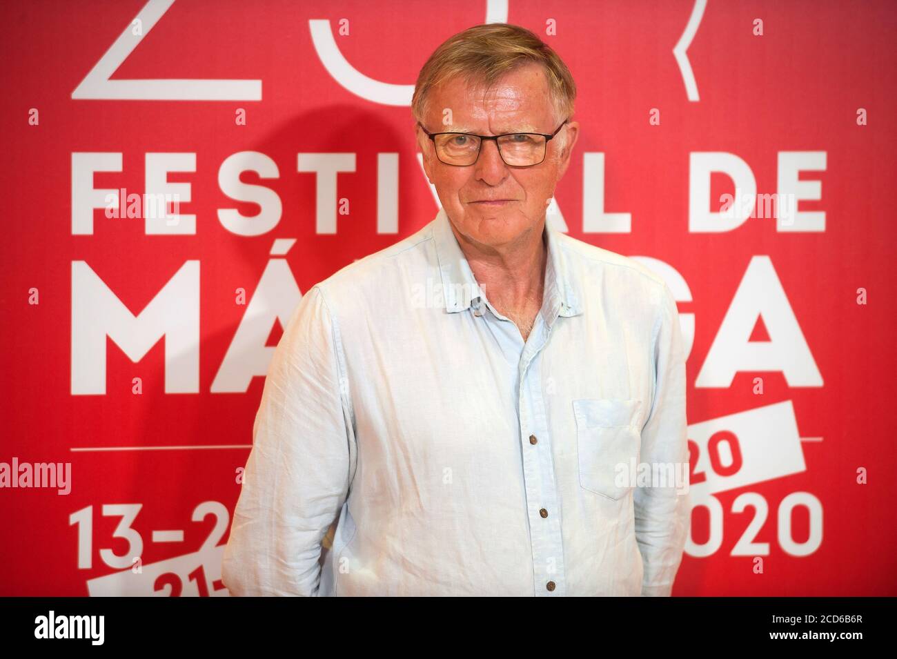 Malaga, Spain. 26th Aug, 2020. British producer and director of Europe 20th Century Fox Peter Beale attends the Malaga Film Festival at Miramar Hotel.The 23rd edition of the Spanish Malaga Film Festival is the first great cinematographic event in Spain after it was postponed due to coronavirus pandemic last month of March. The organization has introduced measures to prevent the spread for coronavirus and to guarantee a secure event. The festival will be held from 21 to 30 August. Credit: SOPA Images Limited/Alamy Live News Stock Photo