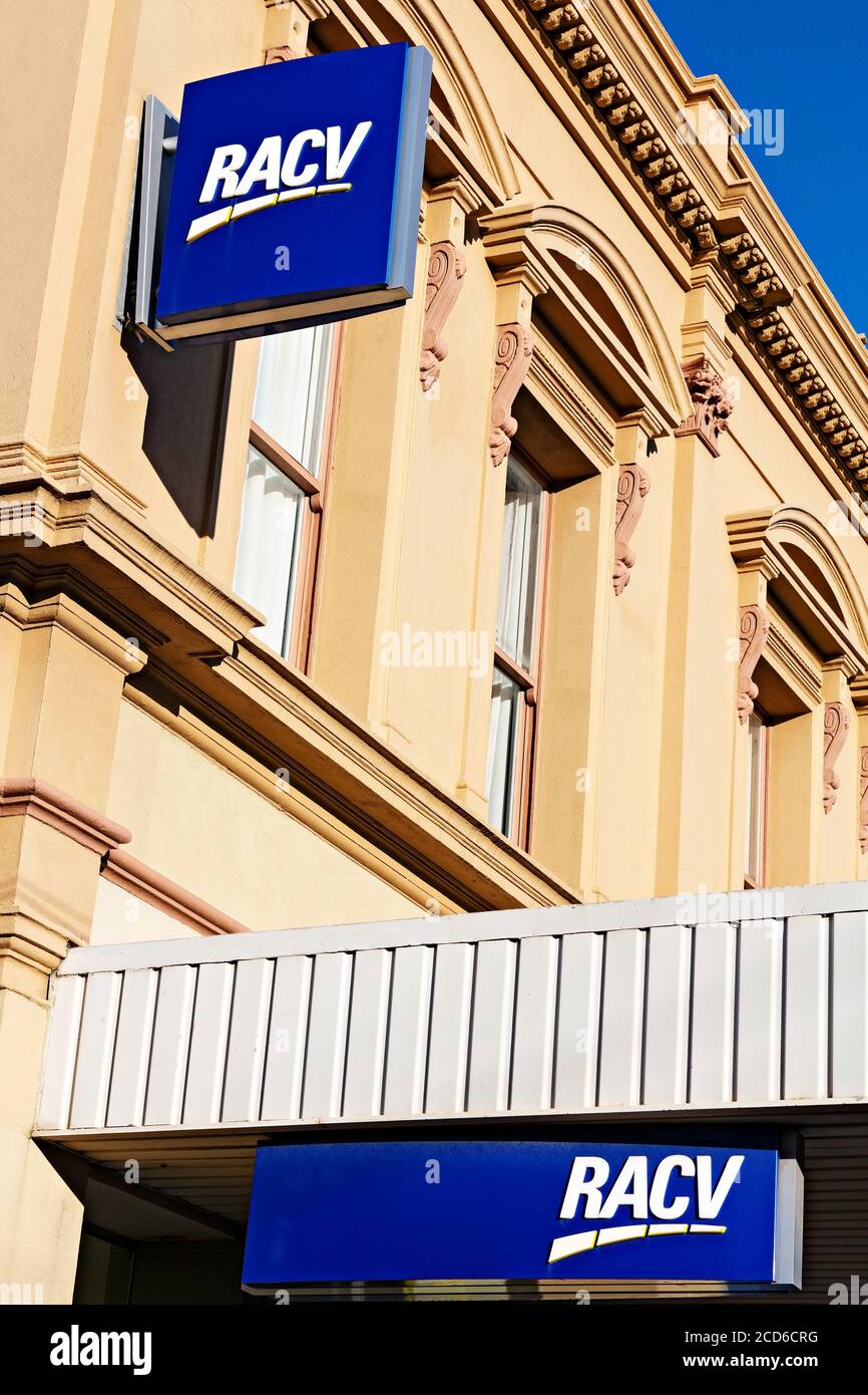 The Ballarat Branch of the Royal Automobile Club Victoria located in Doveton Stret Ballarat. Stock Photo