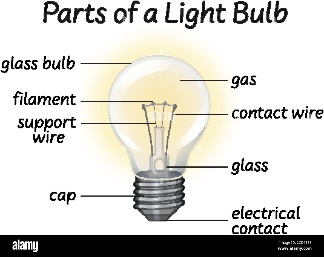 Part if lightbulb diagram illustration Stock Vector Image & Art - Alamy