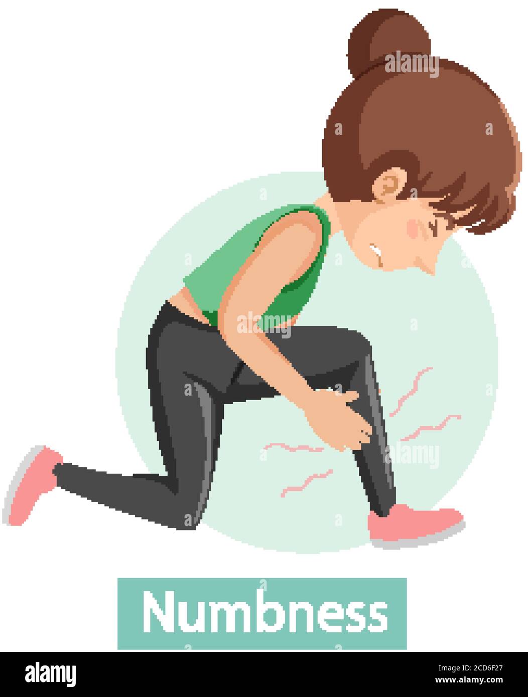 Cartoon character with numbness symptoms illustration Stock Vector Image &  Art - Alamy
