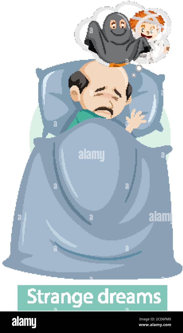 cartoon-character-with-strange-dreams-symptoms-illustration-stock