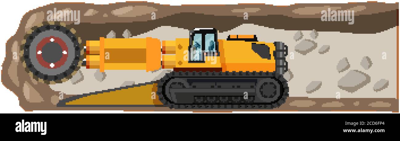 Underground landscape of coal mine illustration Stock Vector Image