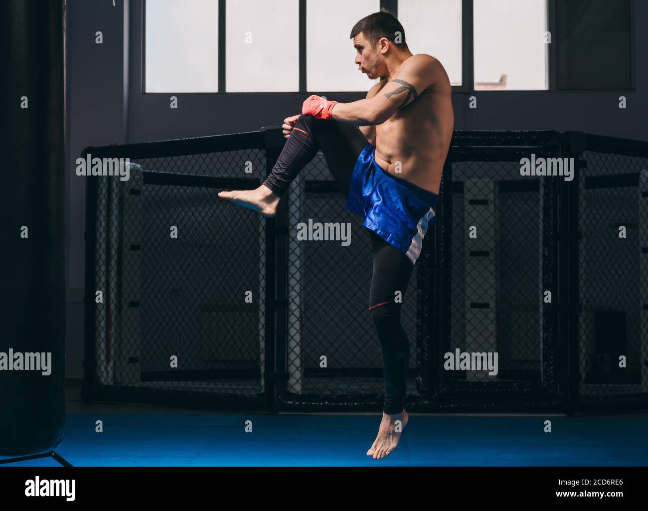 Martial arts of Muay Thai, Thai Boxing, Muay Thai. Barefoot Fighter
