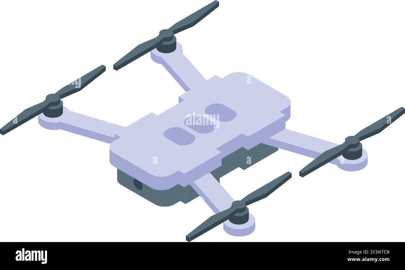 Sightseeing drone icon, isometric style Stock Vector