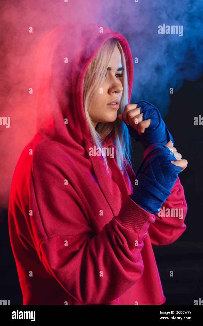 Female boxing knockout punch hires stock photography and images Alamy