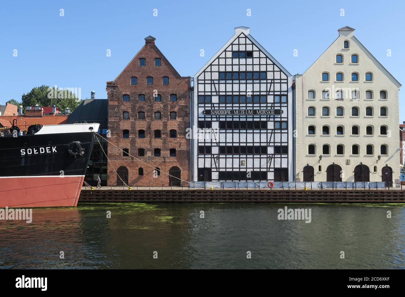 GDANSK, POLEN - 2016 SEPTEMBER 14. Museum ship SS Soldek, the first ship built in Poland after WWII. Stock Photo