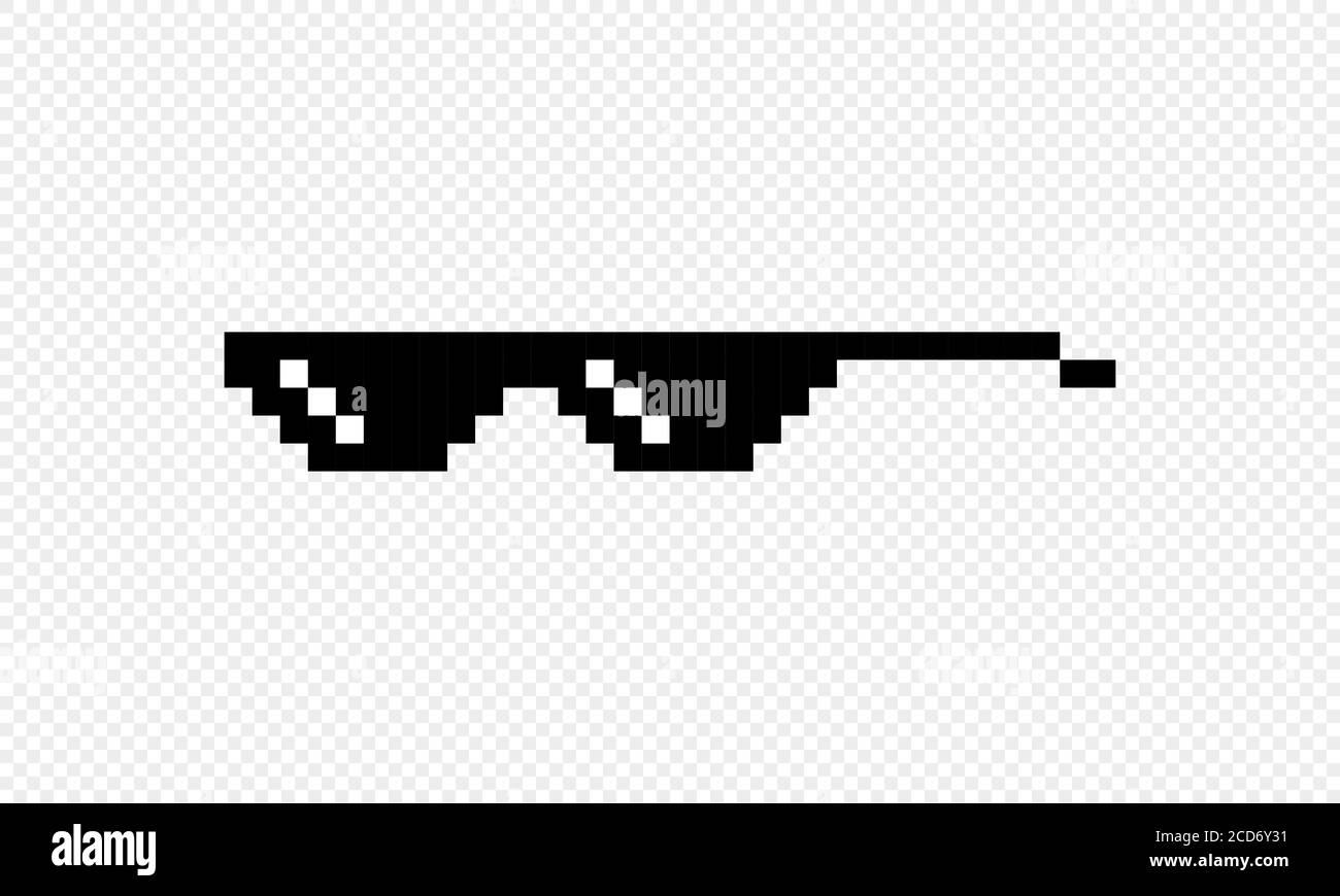 boat Destruction etiquette Thug life glasses icon. Pixel goggles. Vector on isolated white background.  EPS 10 Stock Vector Image & Art - Alamy