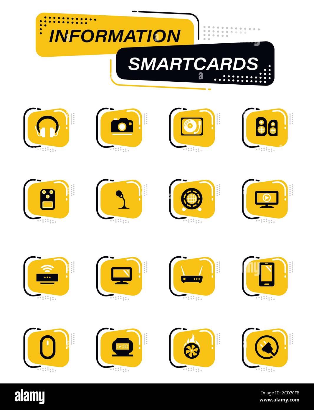 Devices icons set Stock Vector