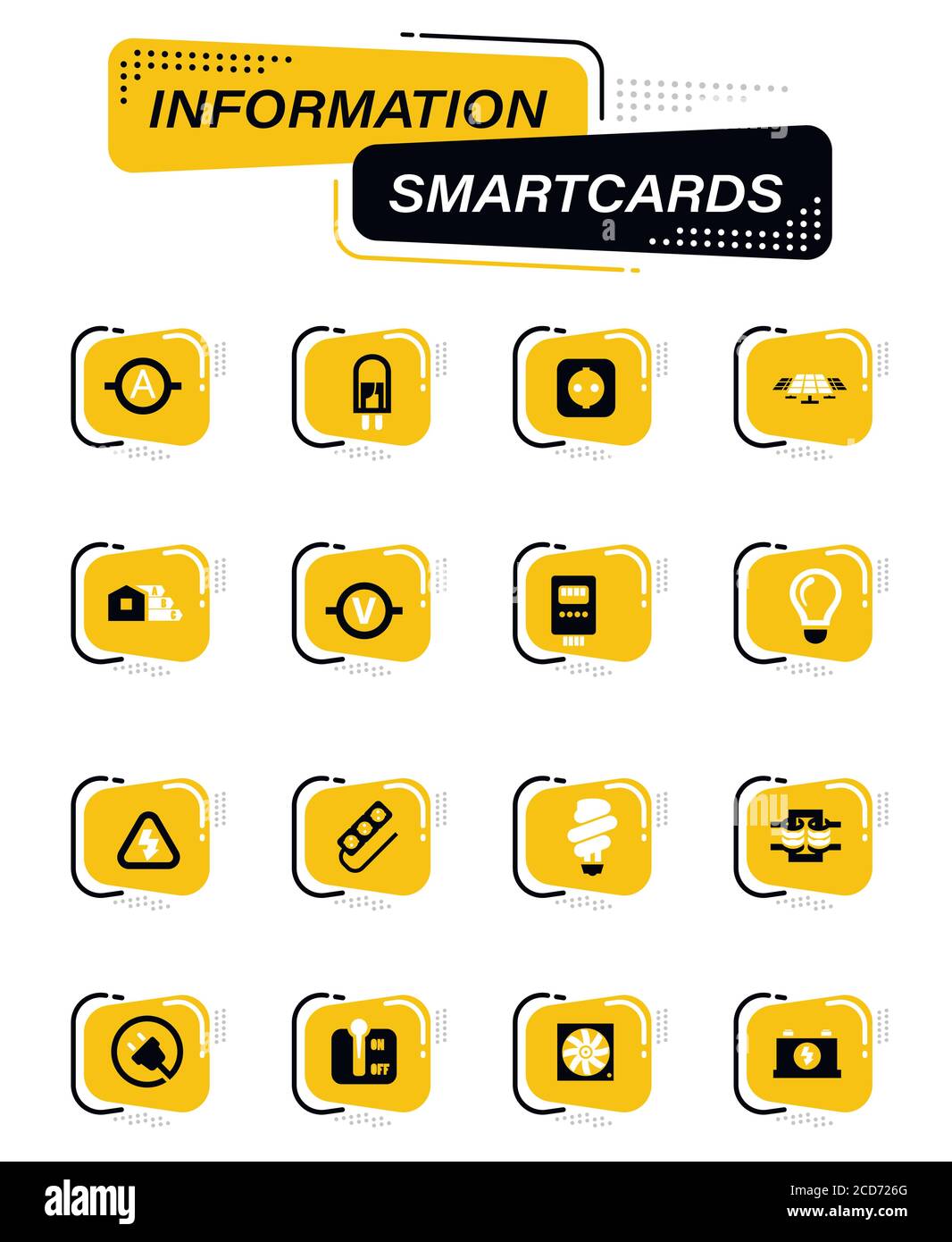 Electricity icon set Stock Vector