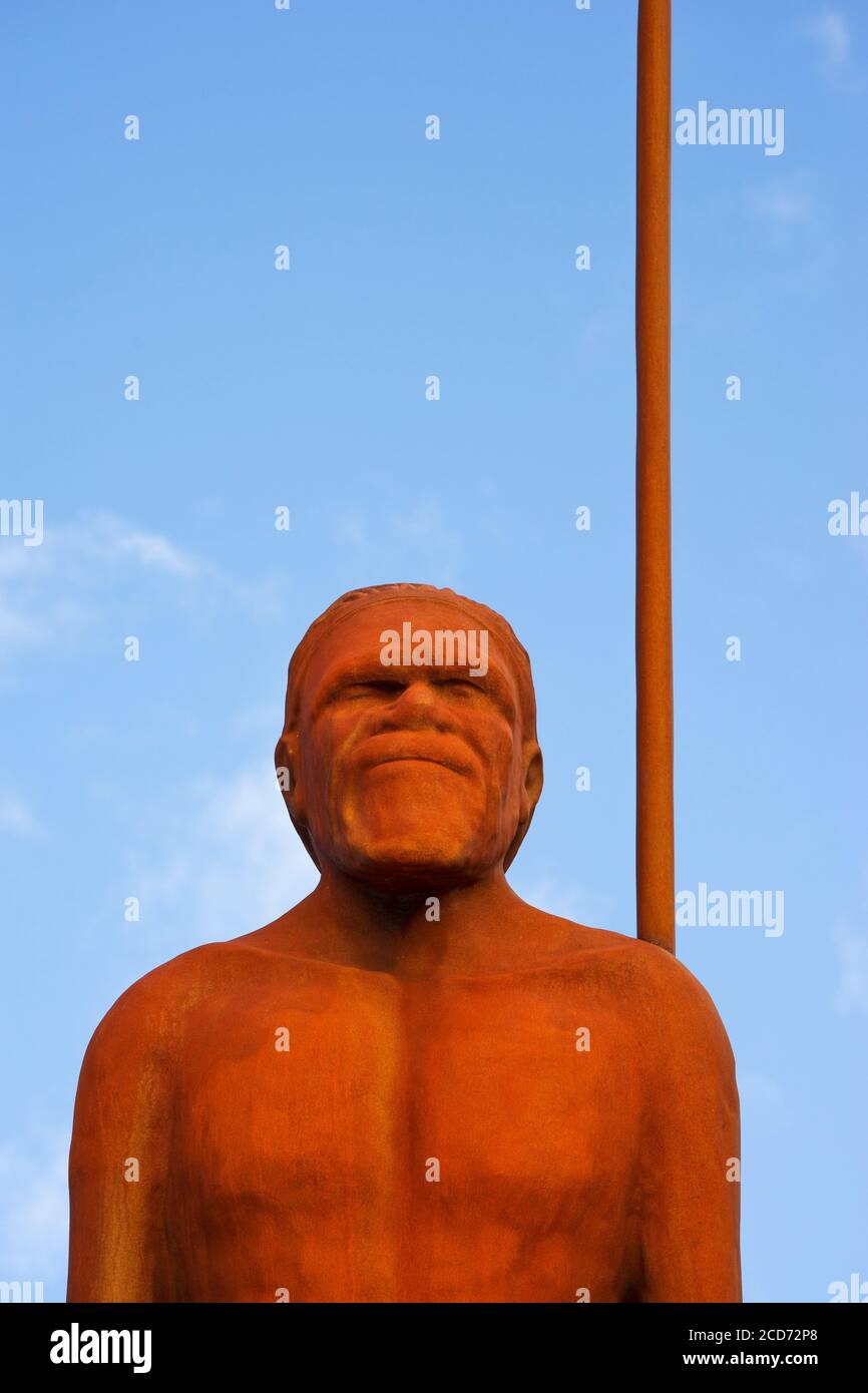 Wirin. The nine metre high sculpture embodies the spirit and culture of the Noongar people. 'Wirin' is the Noongar word for spirit and represents the Stock Photo