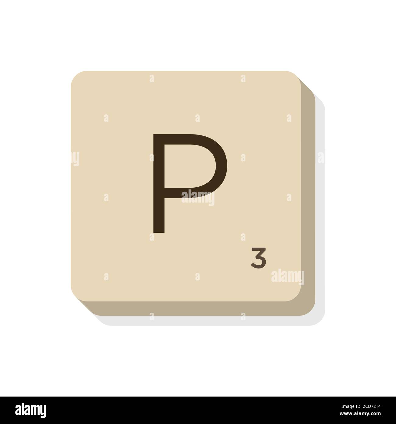 Letter P in scrabble alphabet. Isolate vector illustration to compose your  own words and phrases Stock Vector Image & Art - Alamy