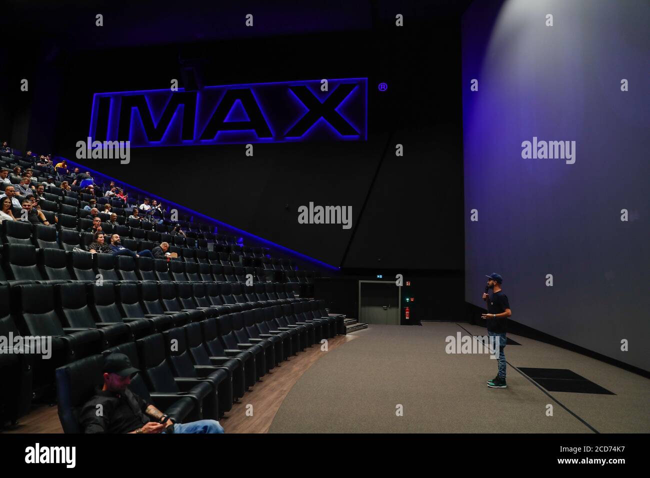 Berlin, Germany. 26th Aug, 2020. Interior view of the hall at the reopening of the UCI Luxe Mercedes Square with a special screening of the film Tenet. Credit: Gerald Matzka/dpa-Zentralbild/ZB/dpa/Alamy Live News Stock Photo