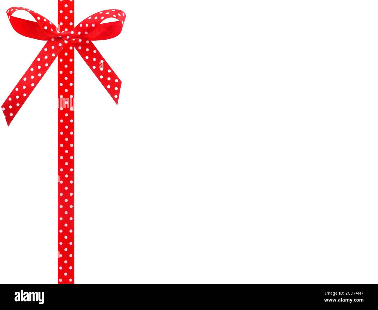 Red ribbon bow isolated on white background Stock Photo - Alamy
