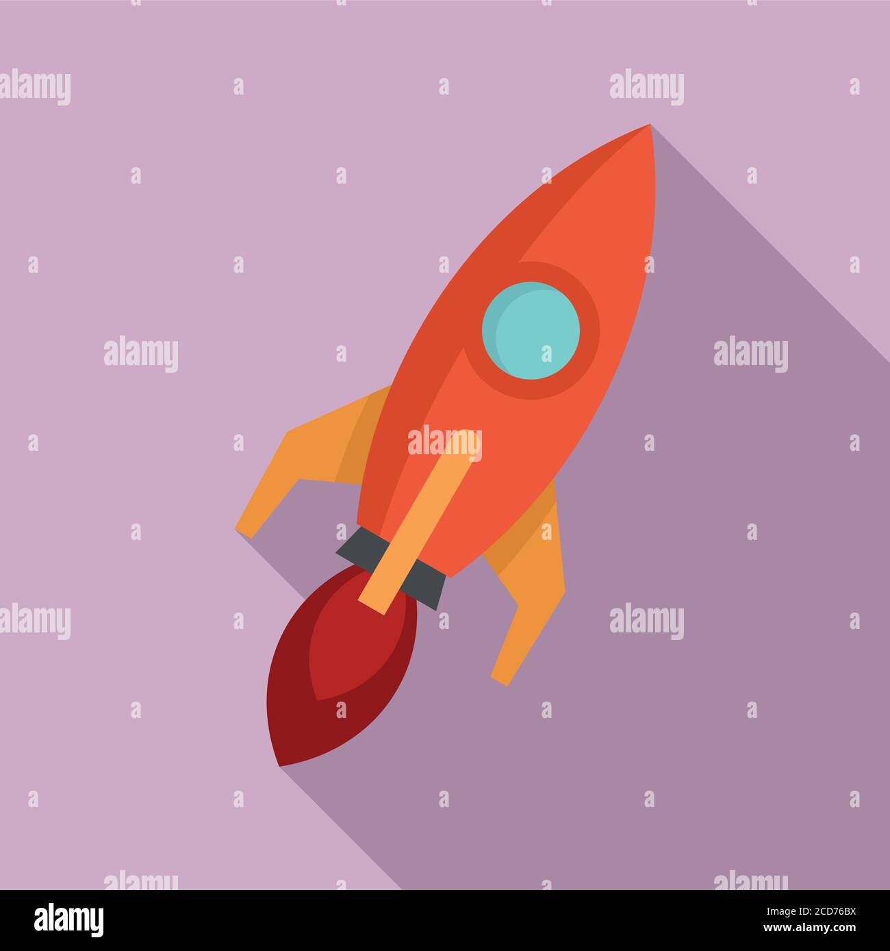 Rocket mission icon. Flat illustration of rocket mission vector icon ...