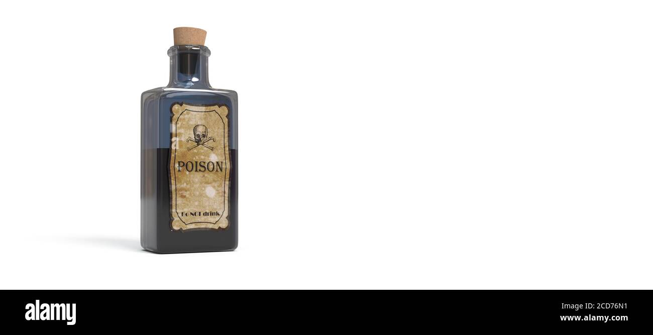 poison vial on white background 3D rendering Stock Photo Alamy