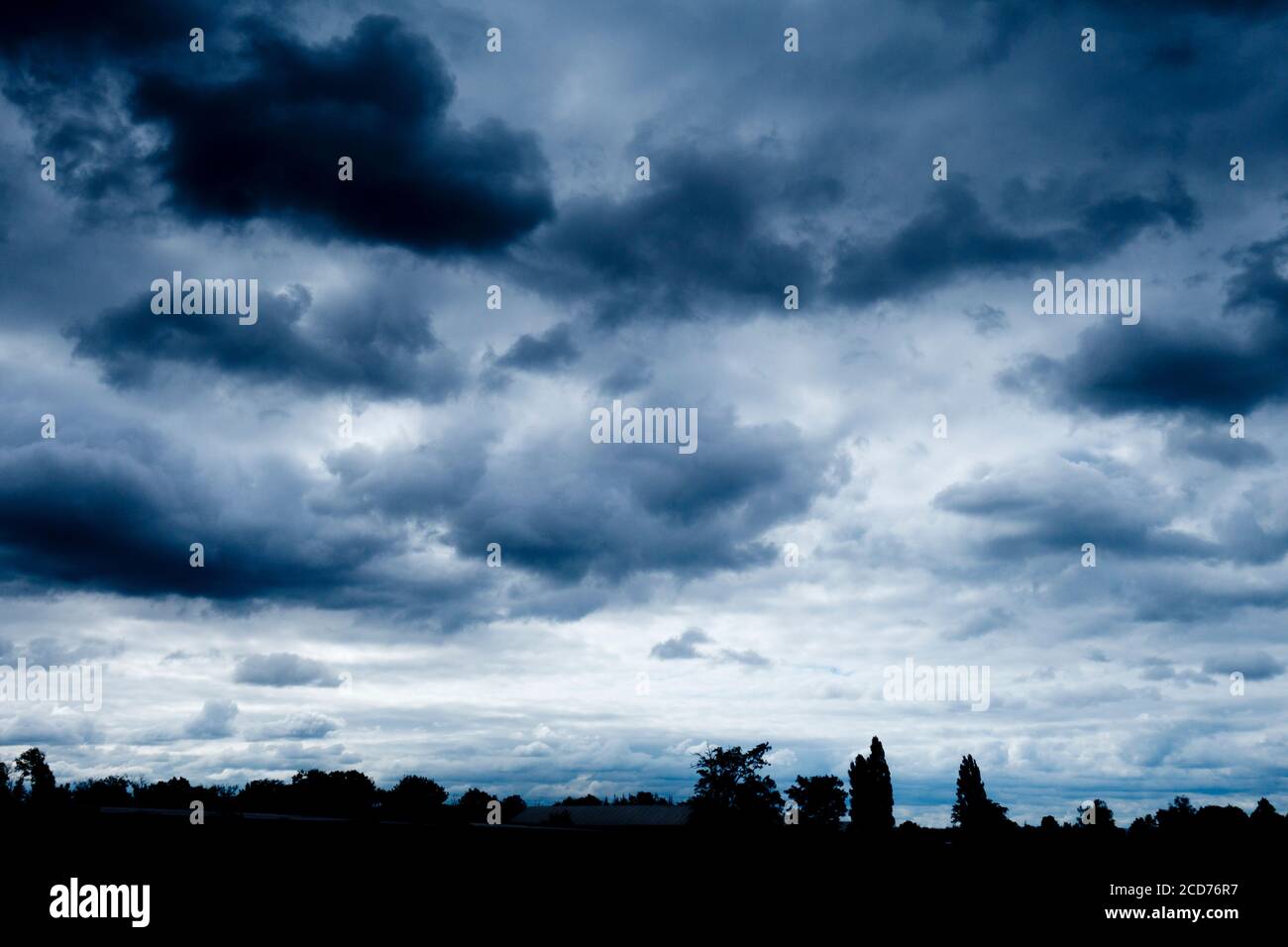 dramatic nimbostratus clouds sky Stock Photo