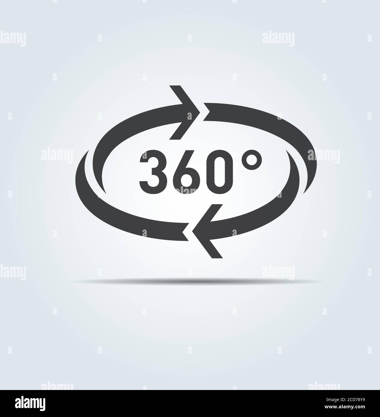 360 degree circular rotation. Set vector arrows. Refresh and reload. COLLECTION OF ARROWS AND ICONS. Stock Vector