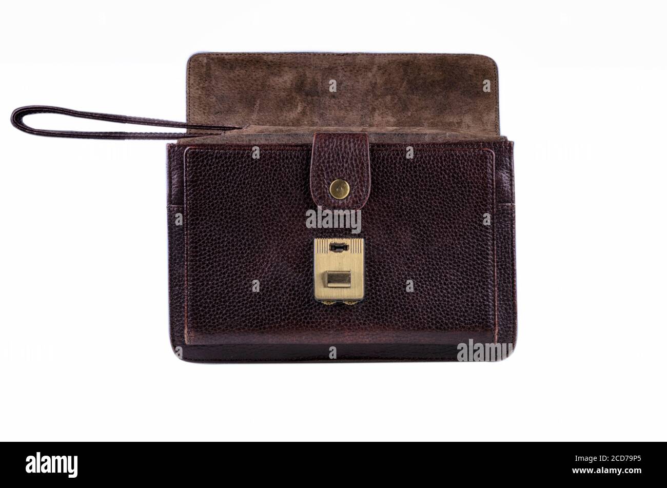 Old leather purse, subject to repair Stock Photo Alamy