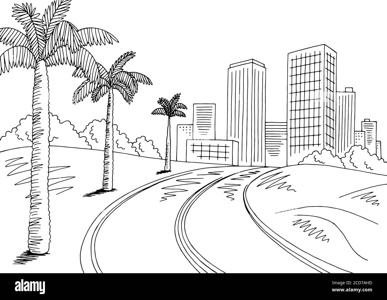 Empty desert highway Cut Out Stock Images & Pictures - Alamy