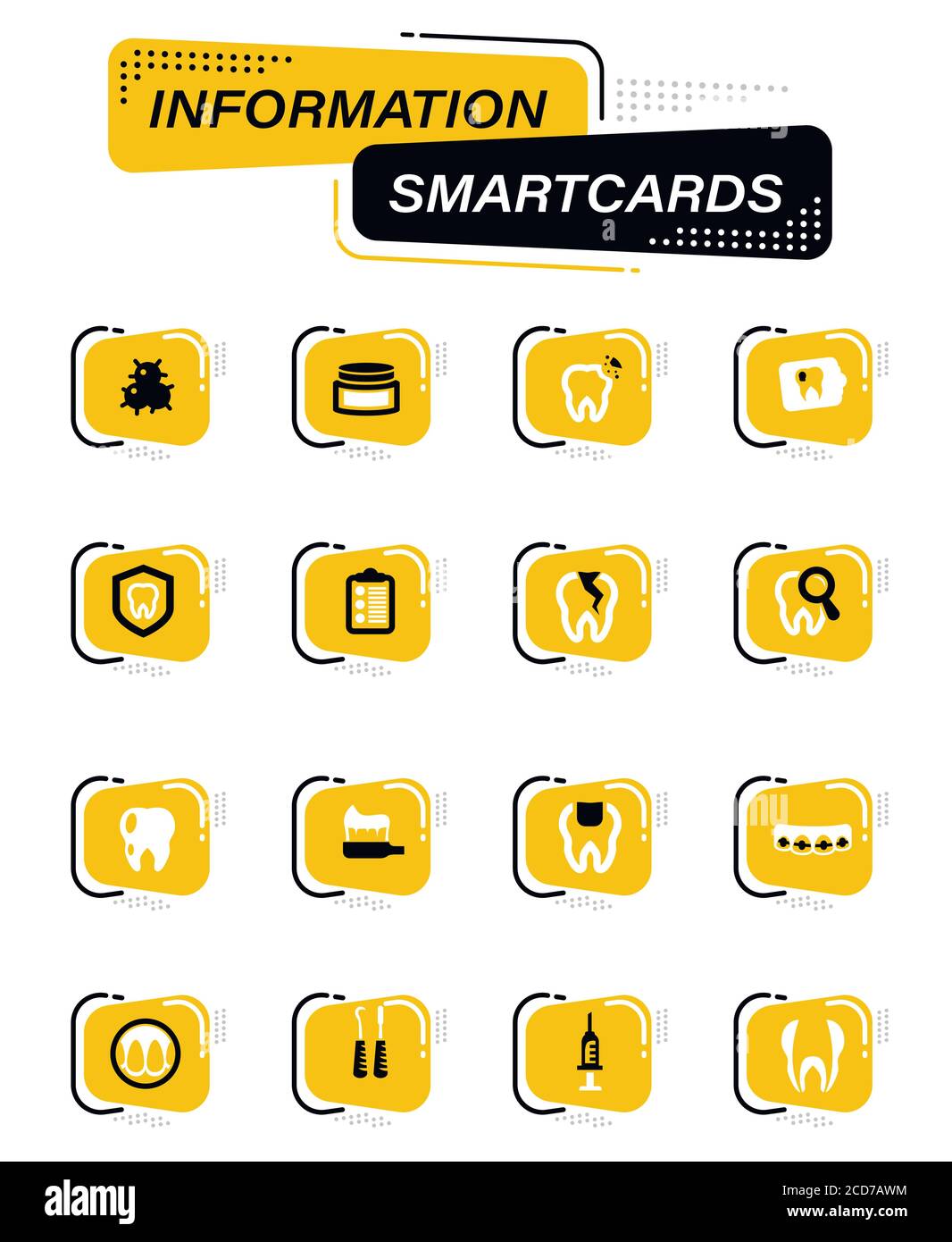 Dental icons set Stock Vector Image & Art - Alamy