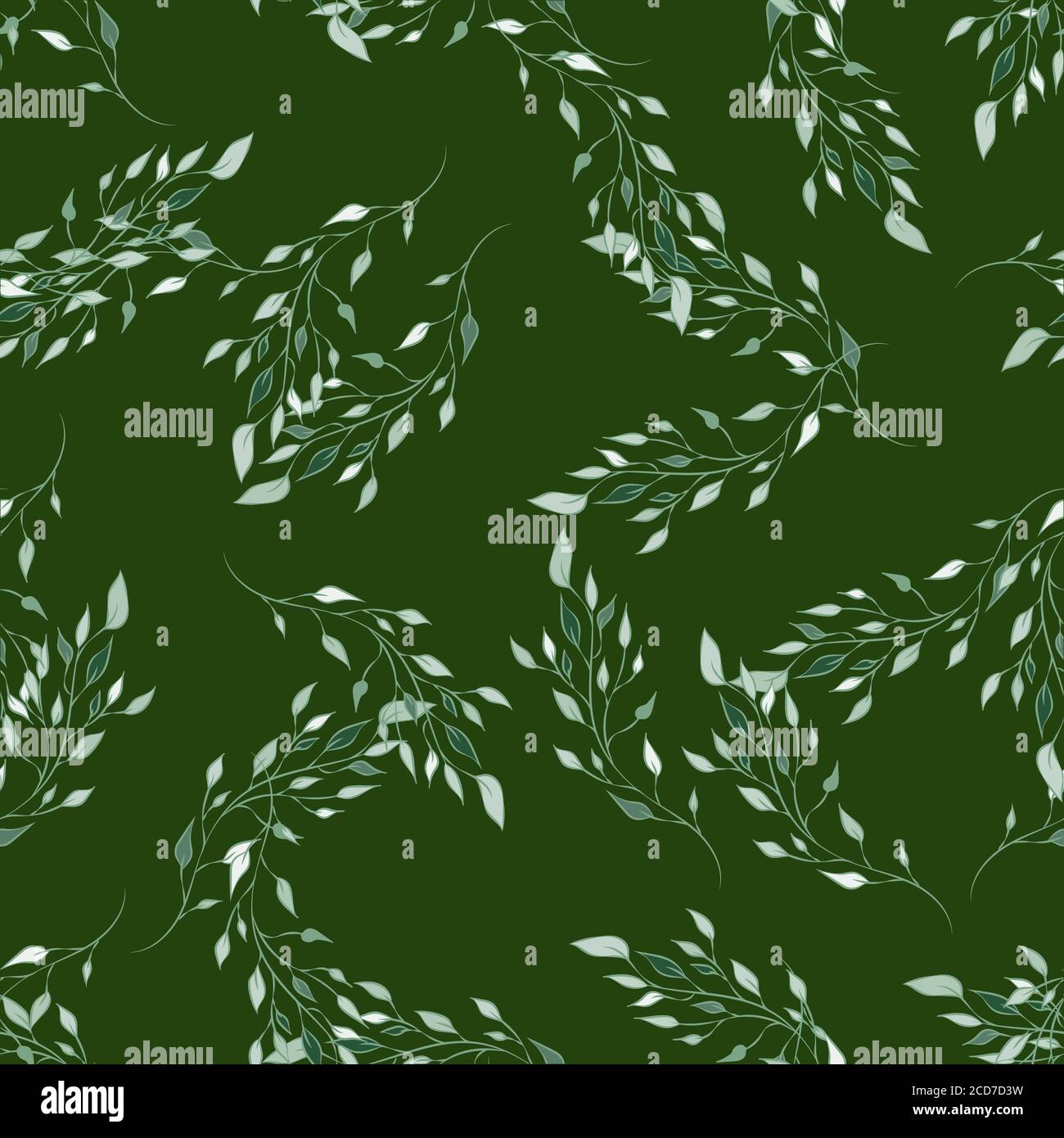 Seamless repeating autumn pattern of twigs and leaves Stock Vector ...