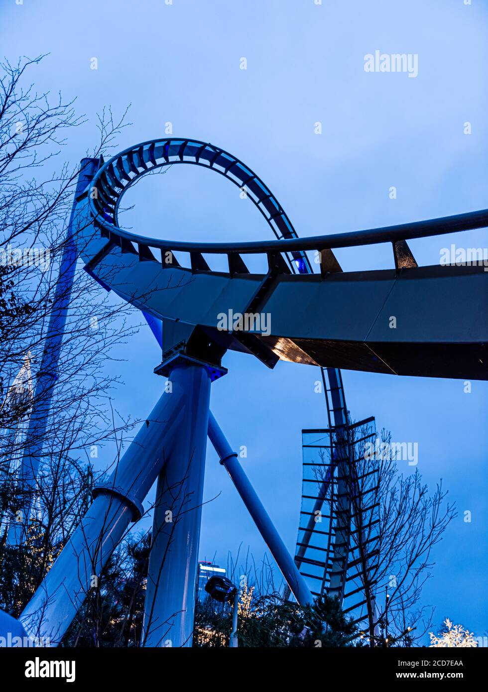 Details of roller coaster tracks Stock Photo Alamy