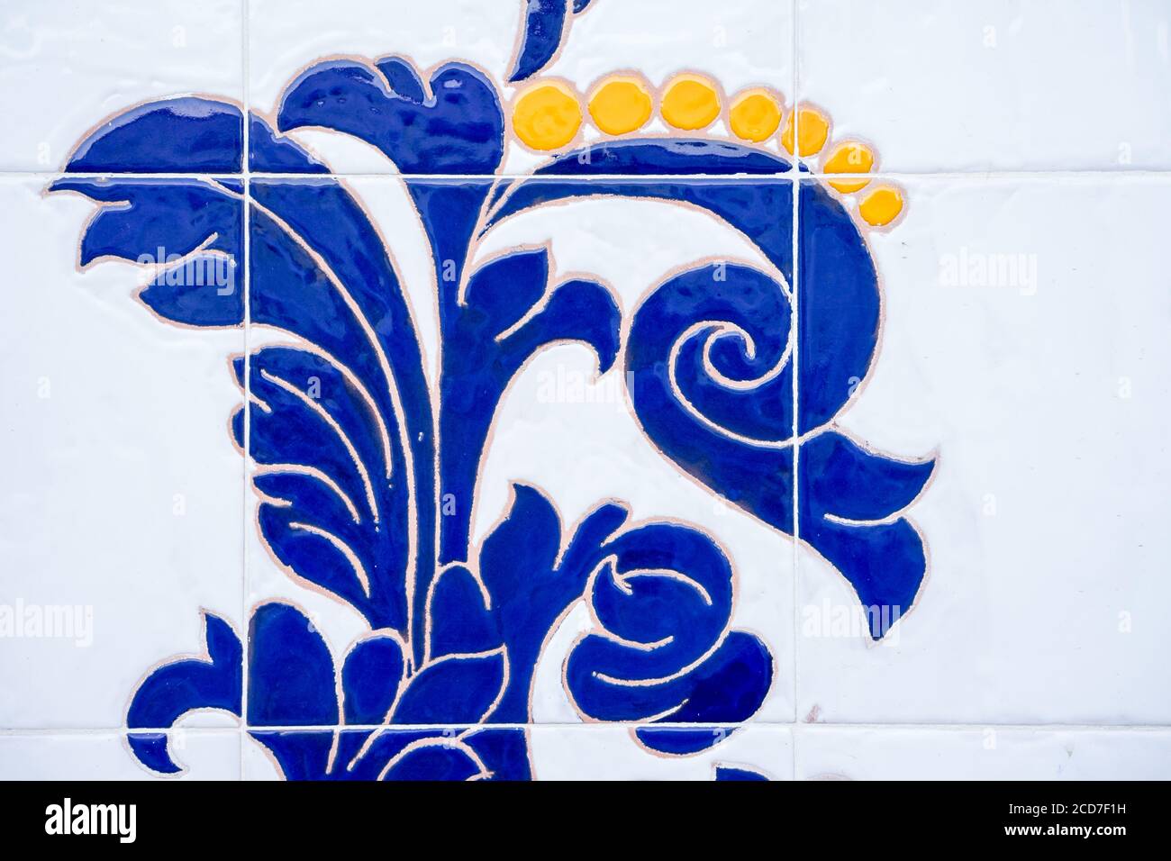 Ceramic Example Wall Closeup shot of a beautiful wall made with ceramic tiles Stock Photo ...