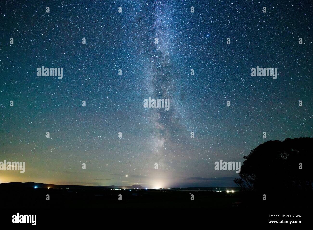 Milky Way in August sky, Orkney Isles Stock Photo