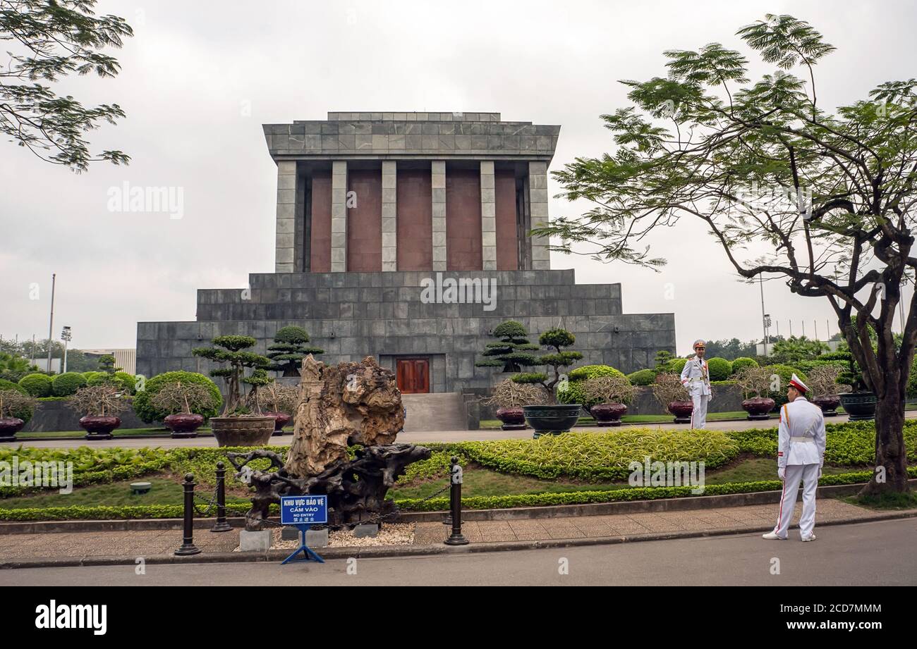 the tomb, President Ho Chi Minh, the center of Ha Noi, Vietnam Stock Photo