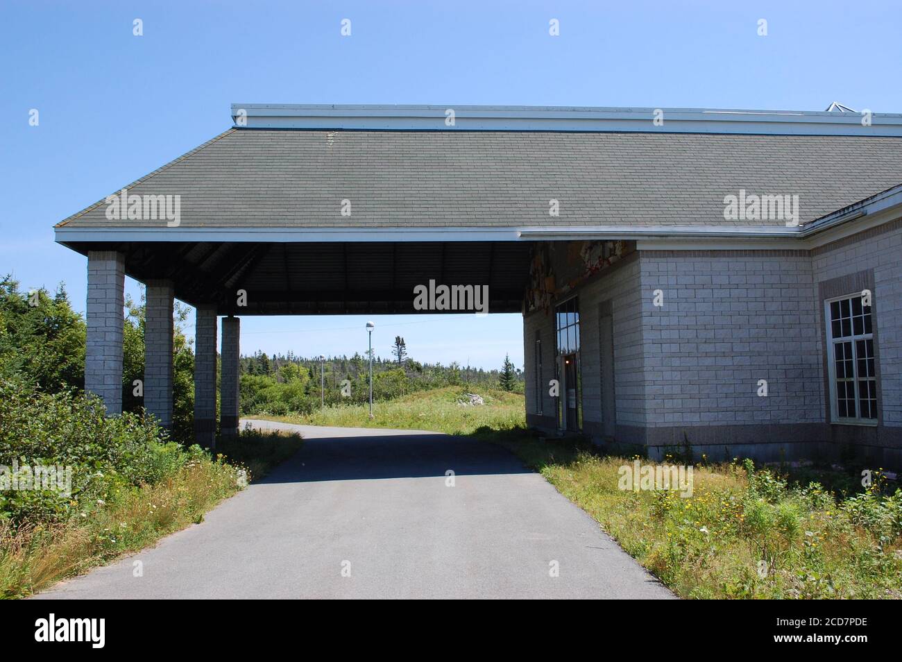 The incomplete and abandoned Aspotogan Sea Spa, located on the Aspotogan Peninsula, Nova Scotia, Canada (pictured 2010). Demolished in 2015/16. Stock Photo