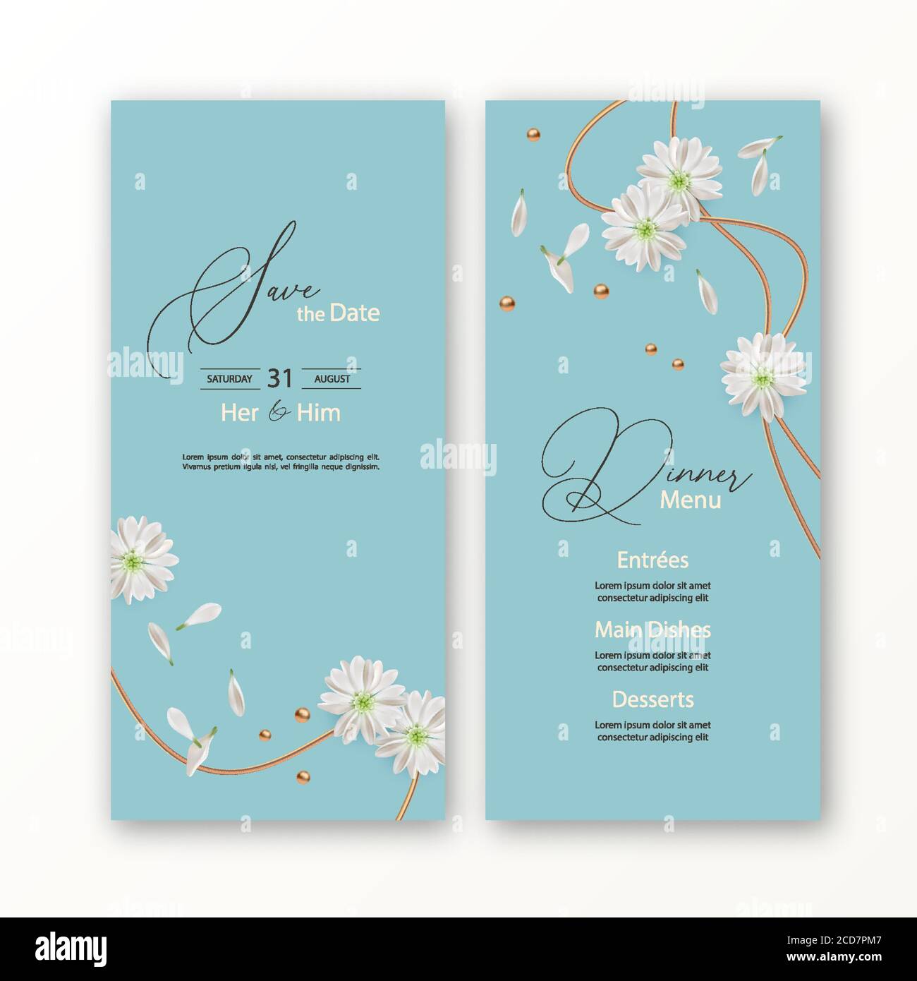 Wedding Menu Template Stock Vector Image & Art - Alamy