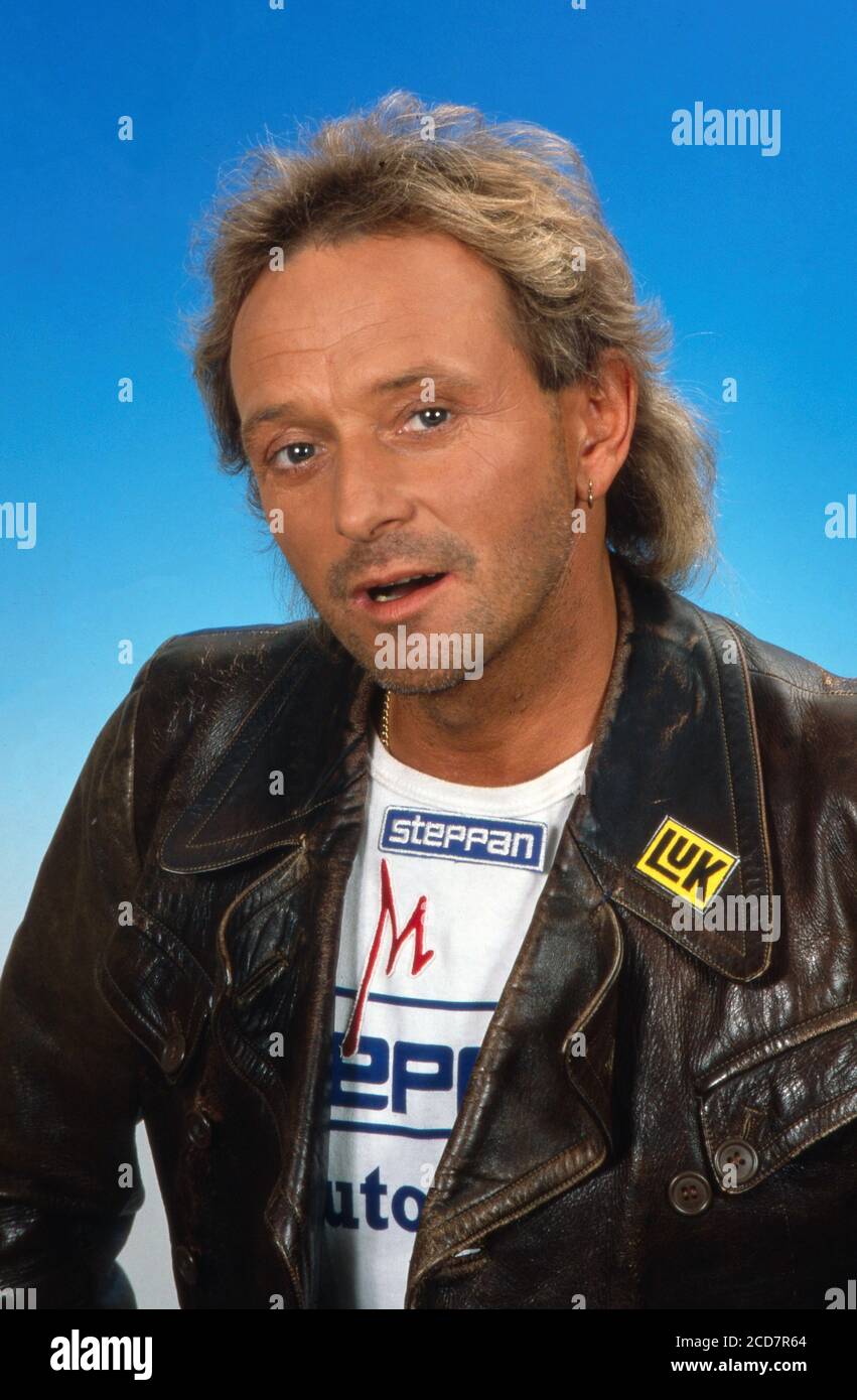 NDR Talkshow, 10. Jubiläum der Talkshow aus Hamburg, Sendung vom 27. Juni 1989, Talkgast: Motorsportler und Speedway-Fahrer Egon Müller Stock Photo
