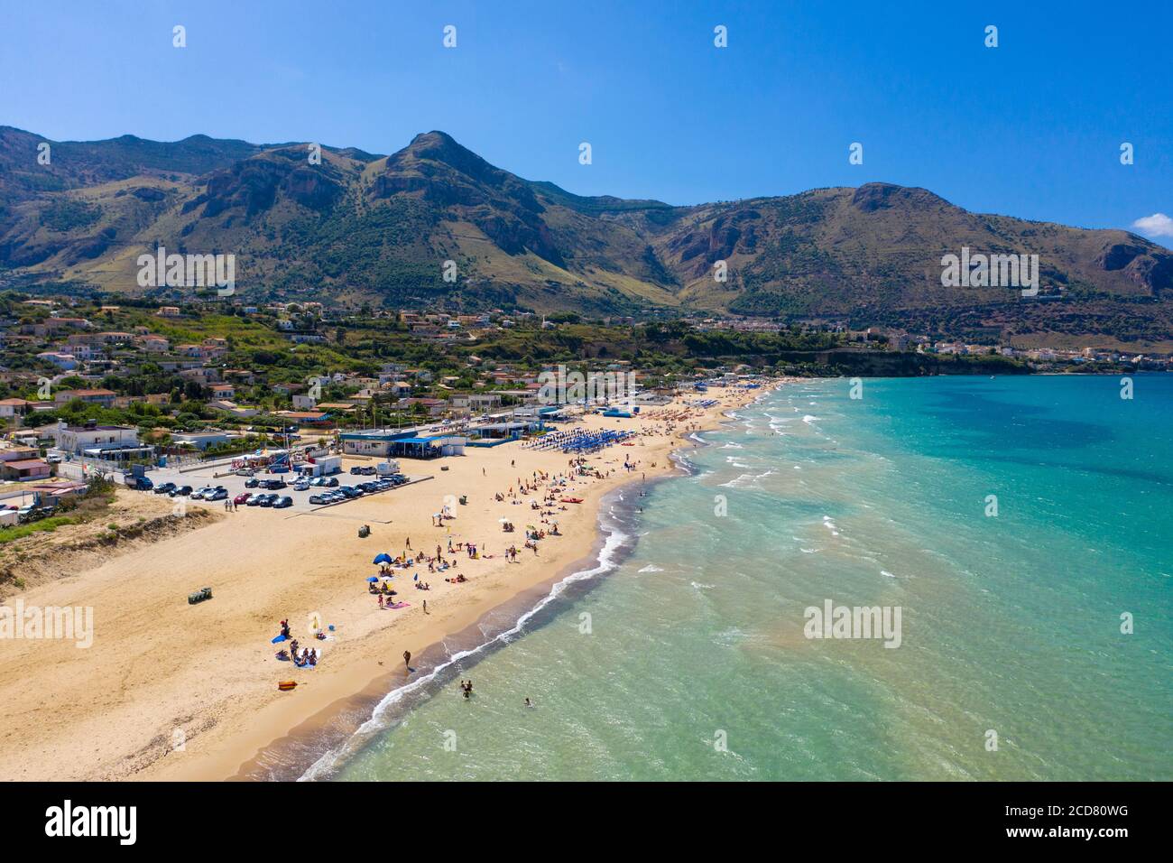 A beach (Spiaggia Playa) at Castellammare del Golfo, Province of Trapani,  Sicily Stock Photo - Alamy