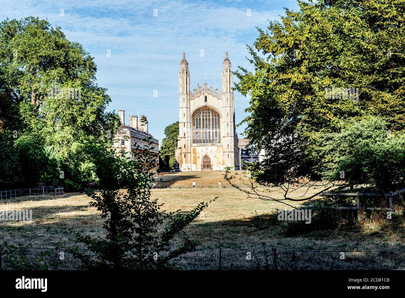 Cambridge (England, Great Britain): King’s College Chapel from the Backs Stock Photo