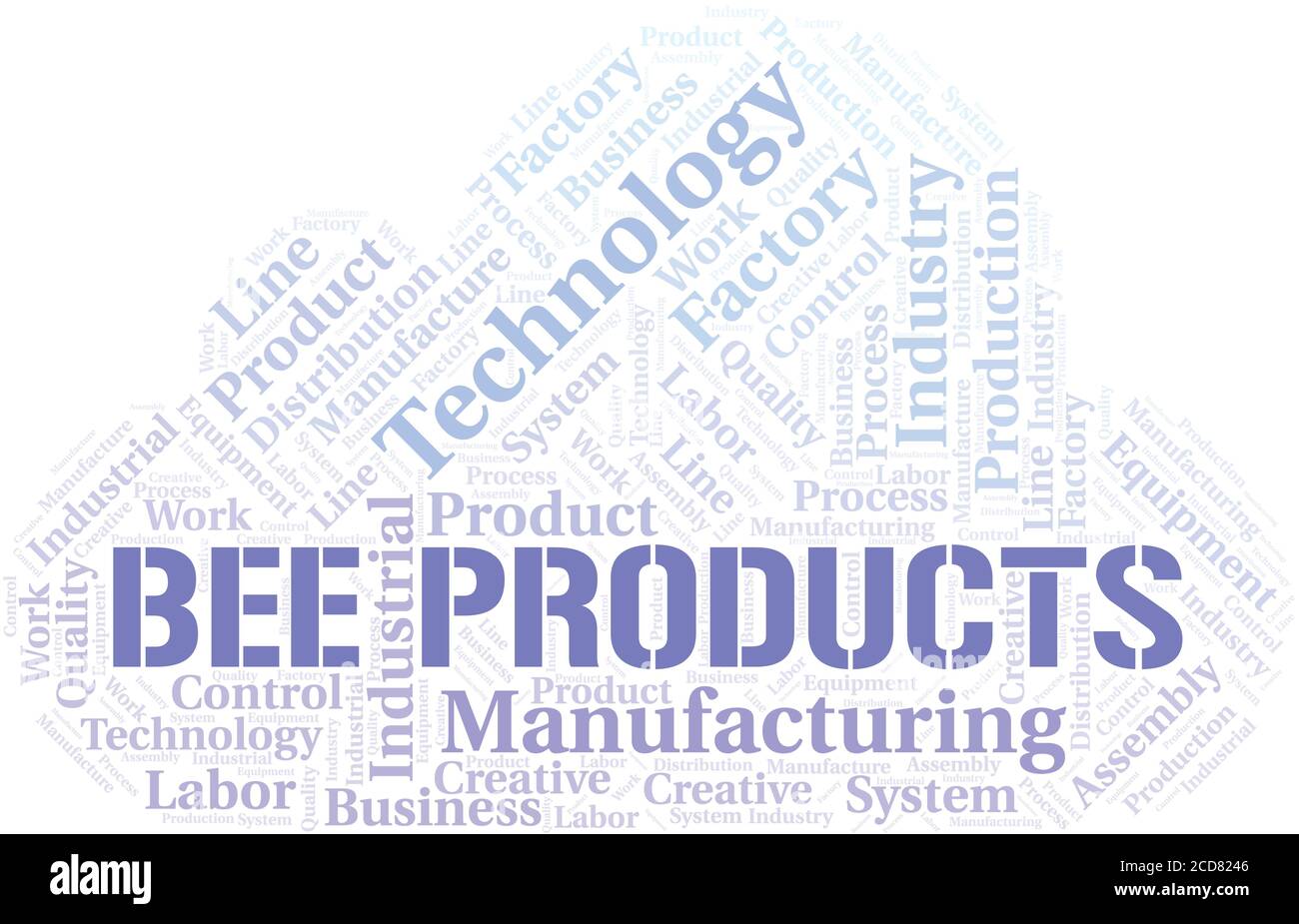 Bee Products word cloud create with the text only. Stock Vector