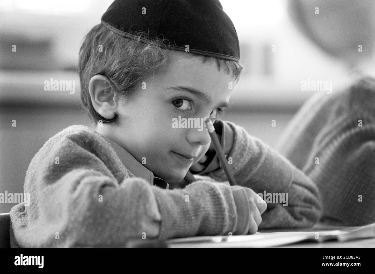 Jewish boy yamaka Black and White Stock Photos & Images Alamy