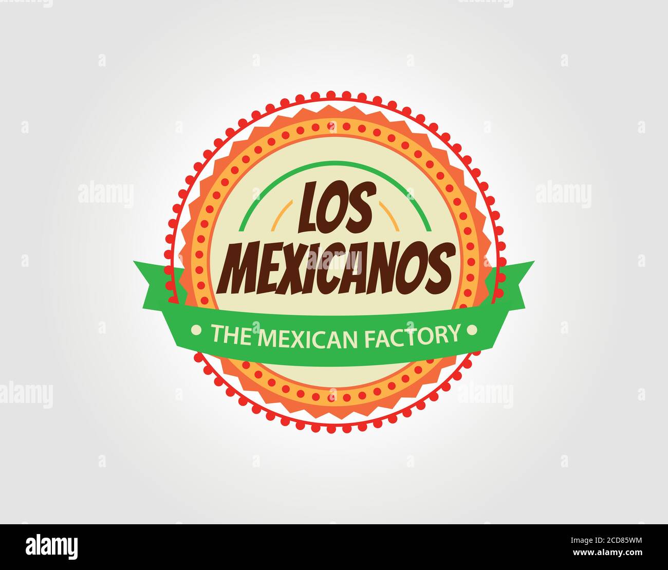 Mexican food logo. Badges, labels, logotype for Mexican food. Stock Vector
