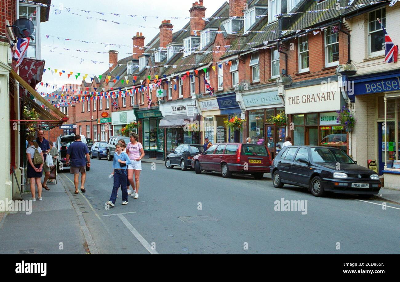 Brookley Road in BROCKENHURST, Hampshire UK. A popular tourist spot in the New Forest. Circa 2001. Stock Photo