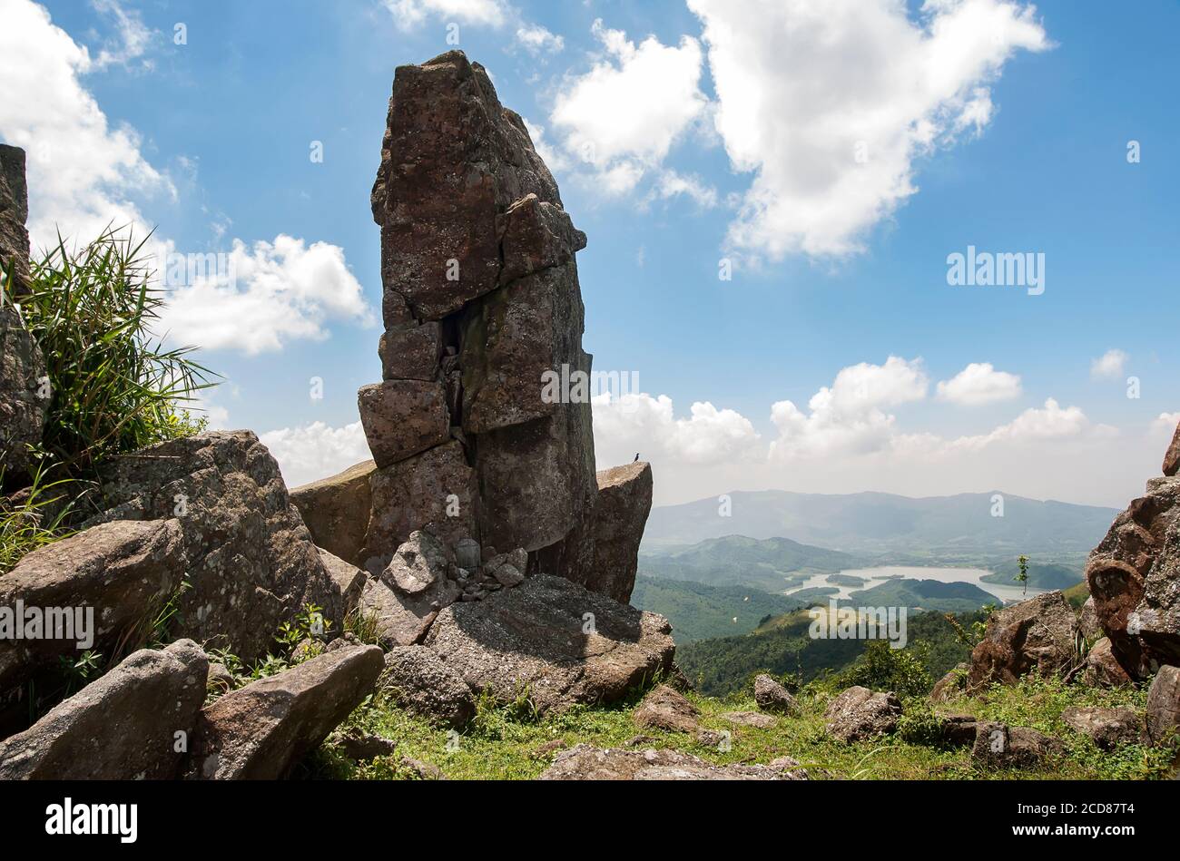 Mountain landscape, northeastern region, Ngoa Van Quang Ninh, Vietnam Stock Photo