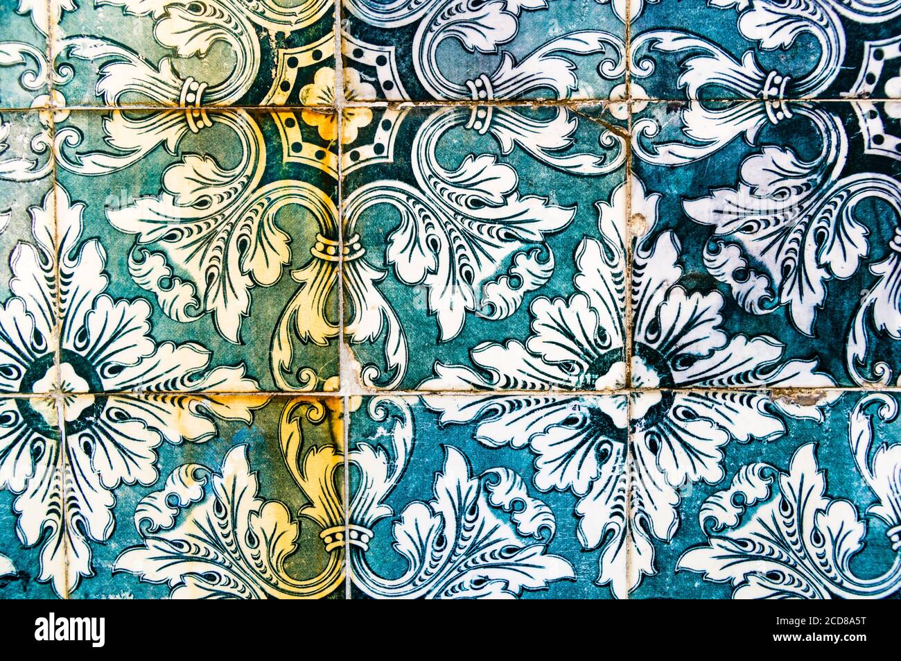 Ceramic Example Wall Closeup shot of a beautiful wall made with ceramic tiles Stock Photo ...
