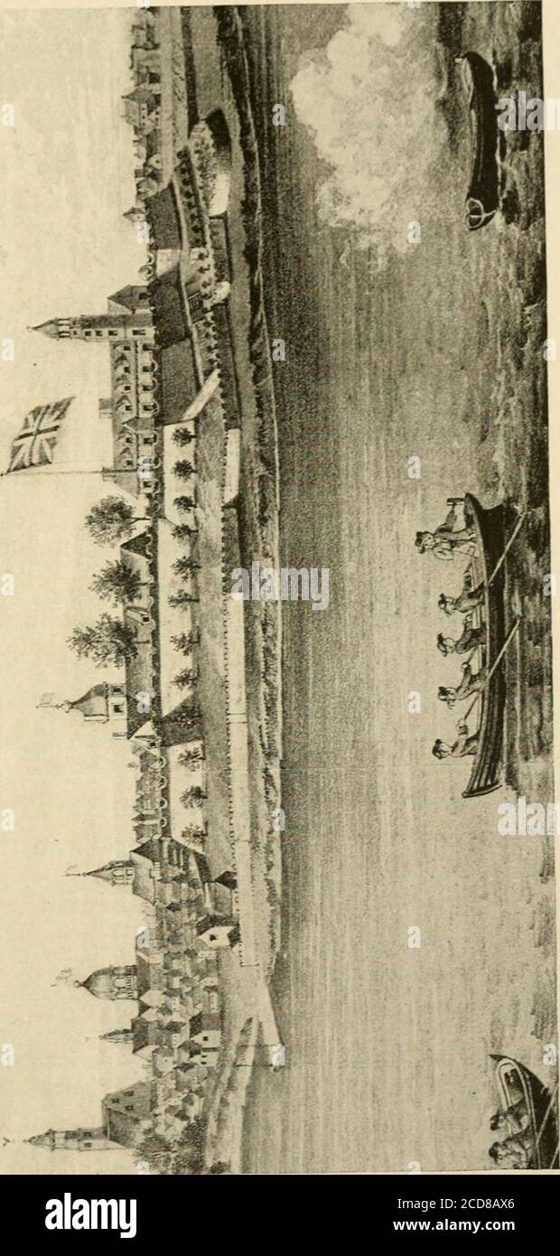 . The greatest street in the world : the story of Broadway, old and new, from the Bowling Green to Albany . es, stockadoes. The forterected by the West India Com-pany imder Kieft at the lower endof the island was of similar descrip-tion; but it was the first buildingintended to be permanent. It was called Fort Am-sterdam, and the settlement which grew up about it,New Amsterdam. In 1633, a more pretentious fortifi-cation was begun by ^an Twiller. This was planned tobe three hundred feet long and two hundred and fiftyfeet wide, with four corner bastions built of stone, theramparts between being Stock Photo