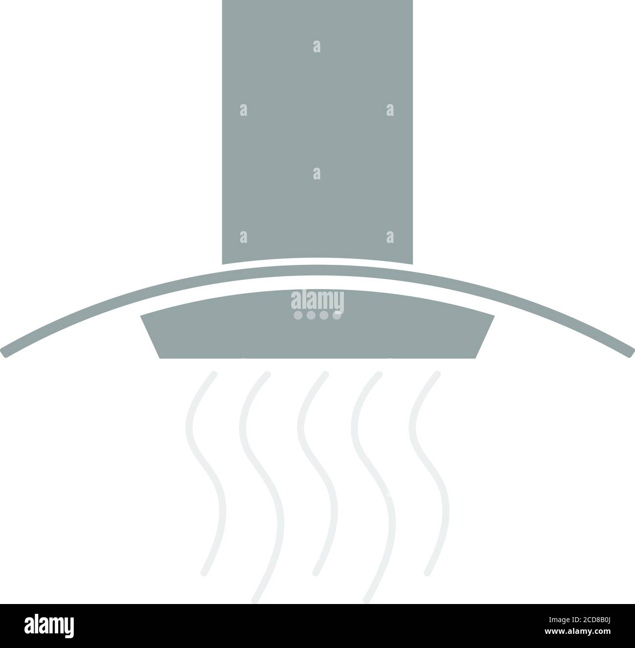 Kitchen Hood Icon. Flat Color Design. Vector Illustration. Stock Vector